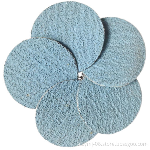 ZY R-Type 50mm Abrasive Discs: 1/4" Holder Lock Sanding Discs with Quick Change Functionality - Zirconia Sandpaper